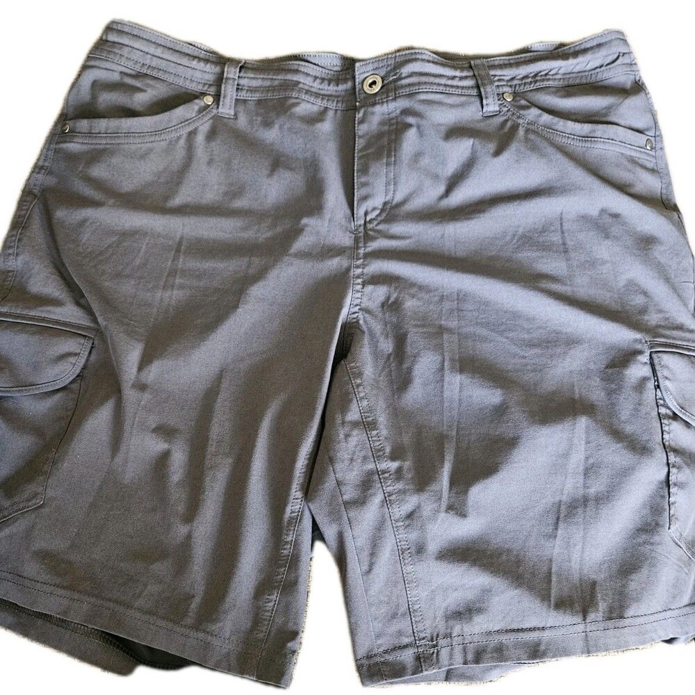 Kuhl Women's Size 18W Freeflex Cargo Stretch Shorts Dk Gray